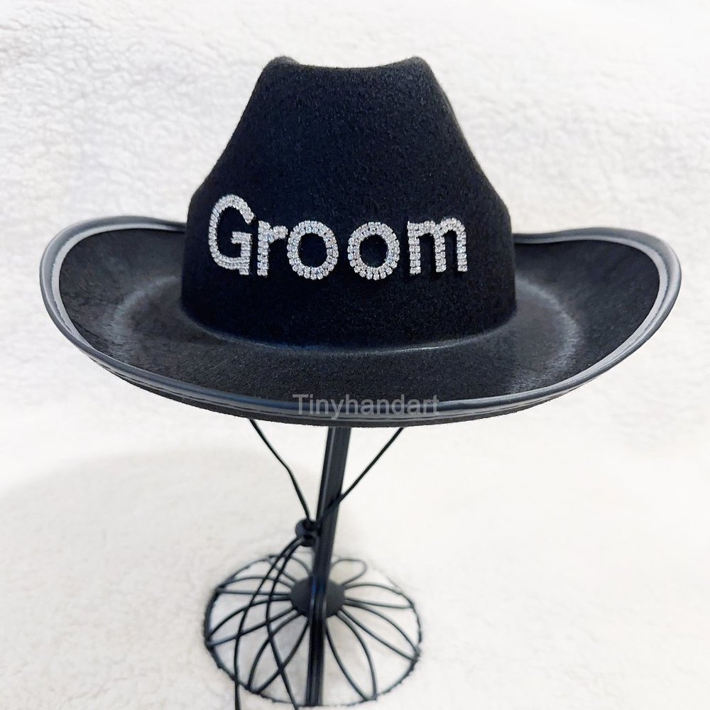 Custom Cowgirl Hat,Cowboy Hat,Groom Hat, Wedding Part Hat